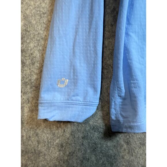 IBKUL Mens Blue Large Long Sleeve Shirt UPF Protection Cooling Stretch - Picture 2 of 8